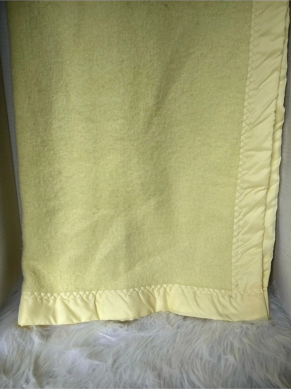 Yellow Acrylic Crib Blanket